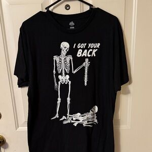 Black Graphic Skeleton T-Shirt